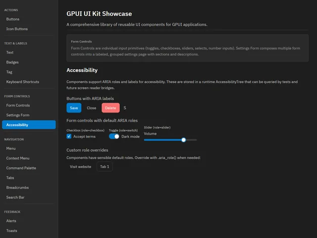 UI Kit Showcase — Accessibility