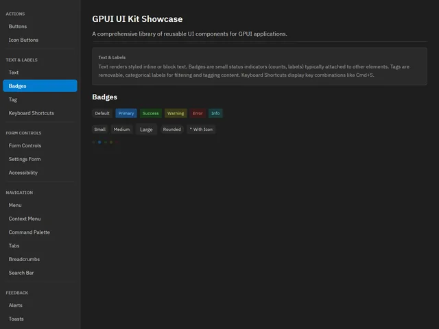 UI Kit Showcase — Badges