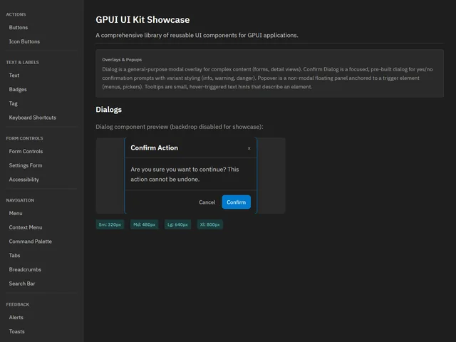 UI Kit Showcase — Dialog