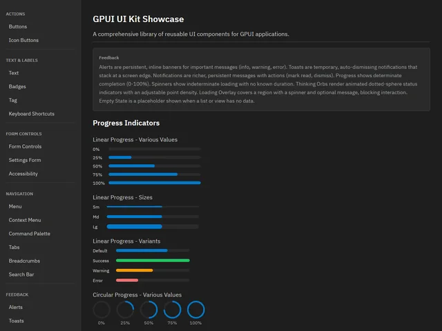 UI Kit Showcase — Progress
