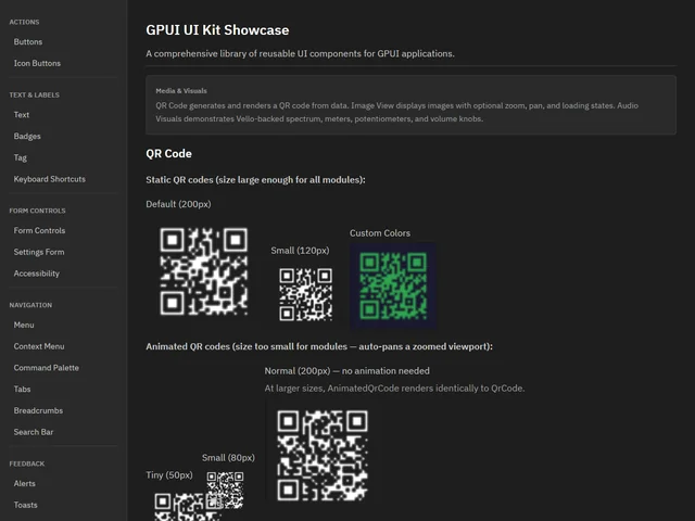 UI Kit Showcase — QR Code