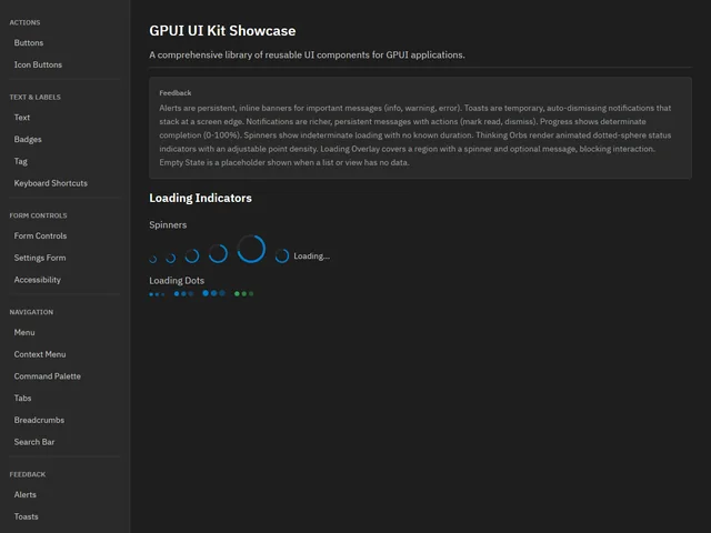 UI Kit Showcase — Spinners