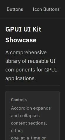 UI Kit Showcase — Accordion
