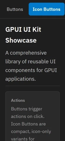 UI Kit Showcase — Icon Buttons