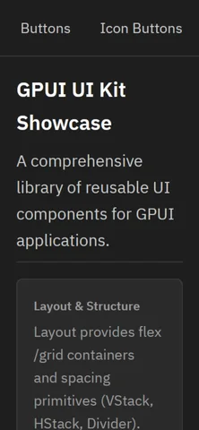 UI Kit Showcase — Layout