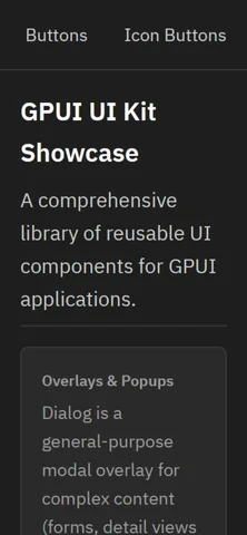 UI Kit Showcase — Popover